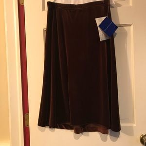 Susan Graver Velvet skirt brown